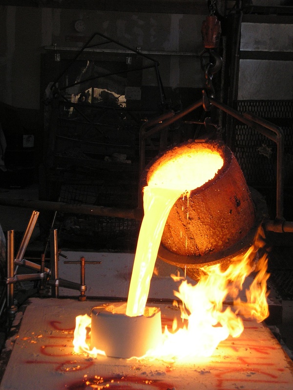 Molten bronze casting